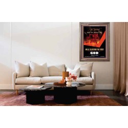 THE WICKED SHALL BE TURNED INTO HELL   Large Frame Scripture Wall Art   (GWMARVEL4994)   