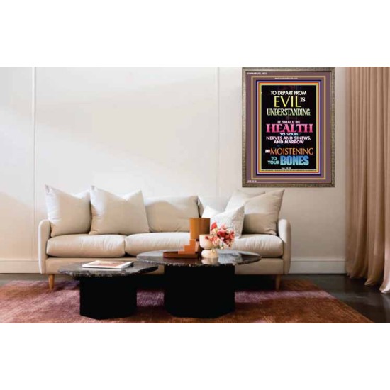 WISDOM IS HEALTH   Inspirational Wall Art Frame   (GWMARVEL8833)   