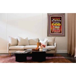 THE MIGHTY GOD OF ISRAEL   Framed Bible Verses   (GWMARVEL8850)   