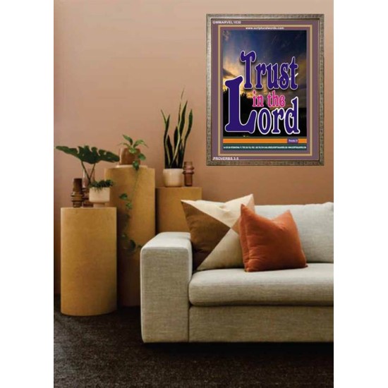 TRUST IN THE LORD   Christian Artwork Acrylic Glass Frame   (GWMARVEL1030)   