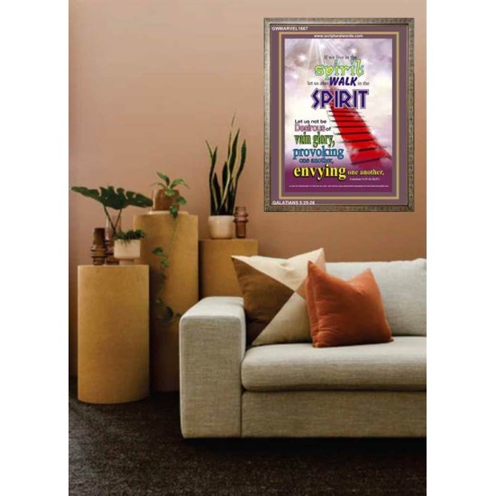 WALK IN THE SPIRIT   Large Framed Scripture Wall Art   (GWMARVEL1667)   