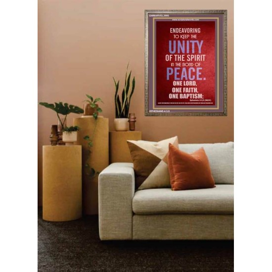 UNITY OF THE SPIRIT   Acrylic Glass Frame Scripture Art   (GWMARVEL3995)   