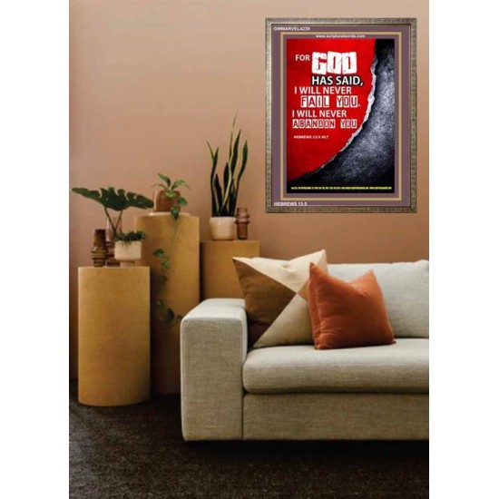 WILL NEVER FAIL YOU   Framed Scripture Dcor   (GWMARVEL4239)   