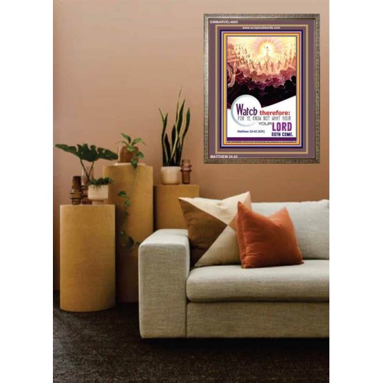 WATCH THEREFORE   Bible Verse Wall Art Frame   (GWMARVEL4665)   