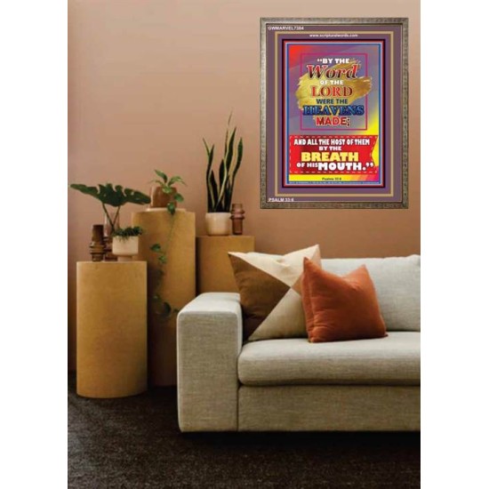 WORD OF THE LORD   Framed Hallway Wall Decoration   (GWMARVEL7384)   