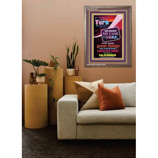 TURN TO GOD   Scripture Wooden Frame   (GWMARVEL8077)   