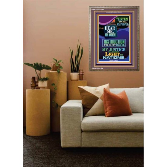 A LIGHT TO THE NATIONS   Biblical Art Acrylic Glass Frame   (GWMARVEL8144)   