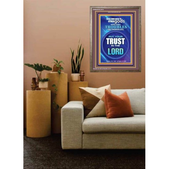 TRUST IN THE LORD   Framed Bible Verse   (GWMARVEL8573)   