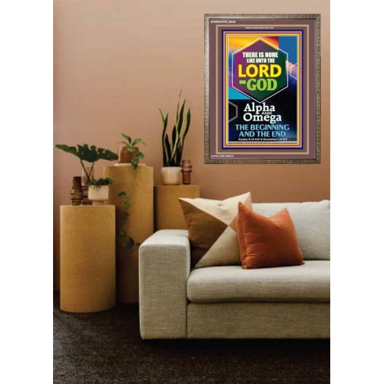 ALPHA AND OMEGA BEGINNING AND THE END   Framed Sitting Room Wall Decoration   (GWMARVEL8649)   