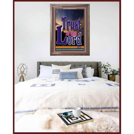 TRUST IN THE LORD   Christian Artwork Acrylic Glass Frame   (GWMARVEL1030)   