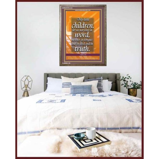 TRUE LOVE   Contemporary Christian Wall Art Acrylic Glass frame   (GWMARVEL232)   