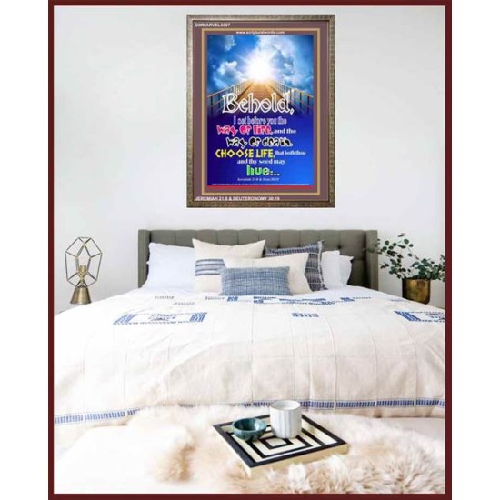 WAY OF LIFE   Biblical Art Acrylic Glass Frame   (GWMARVEL3307)   