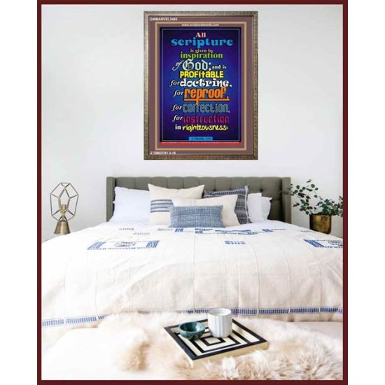 ALL SCRIPTURE   Christian Quote Frame   (GWMARVEL3495)   