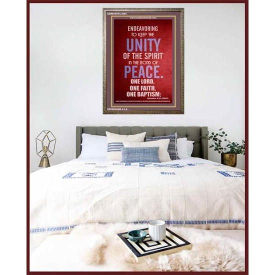 UNITY OF THE SPIRIT   Acrylic Glass Frame Scripture Art   (GWMARVEL3995)   