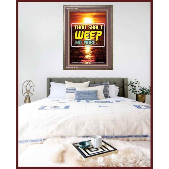 WEEP NO MORE   Framed Bible Verse   (GWMARVEL6485)   