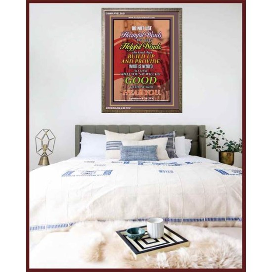 WATCH YOUR WORDS   Bible Scriptures on Love Acrylic Glass Frame   (GWMARVEL6651)   