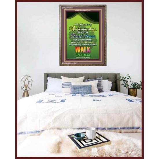 WE ARE HIS WORKMANSHIP   Acrylic Glass framed scripture art   (GWMARVEL6880)   