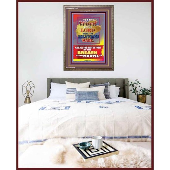 WORD OF THE LORD   Framed Hallway Wall Decoration   (GWMARVEL7384)   