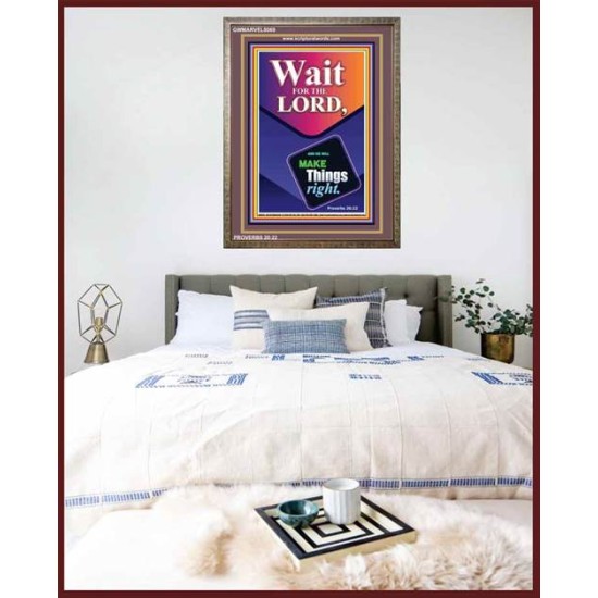 WAIT FOR THE LORD   Framed Scriptural Dcor   (GWMARVEL8069)   