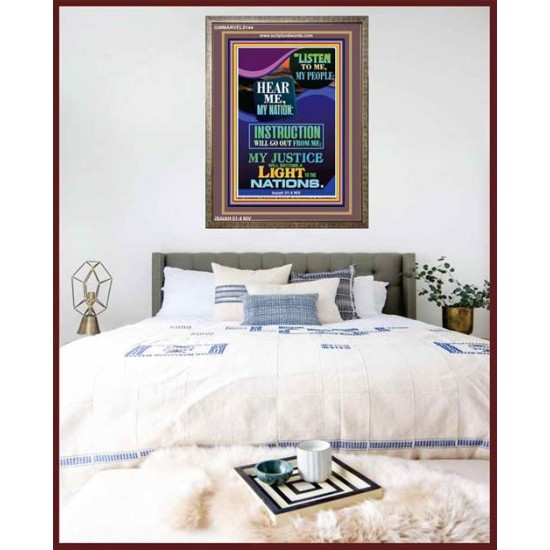 A LIGHT TO THE NATIONS   Biblical Art Acrylic Glass Frame   (GWMARVEL8144)   