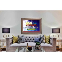 SHALL HE FIND FAITH ON THE EARTH   Large Framed Scripture Wall Art   (GWMARVEL3754)   