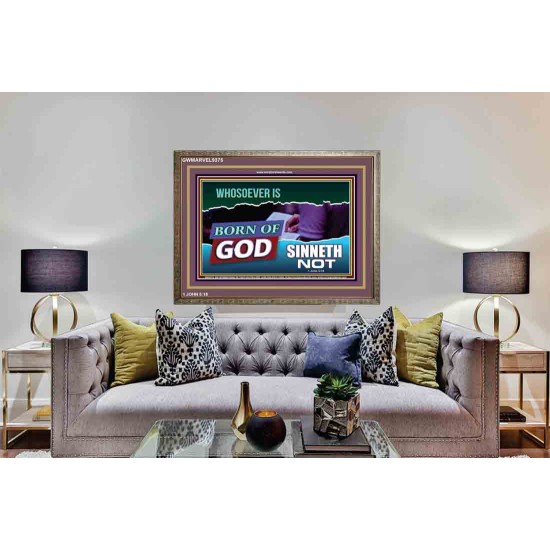 WHOSOEVER IS BORN OF GOD SINNETH NOT   Printable Bible Verses to Frame   (GWMARVEL9375)   