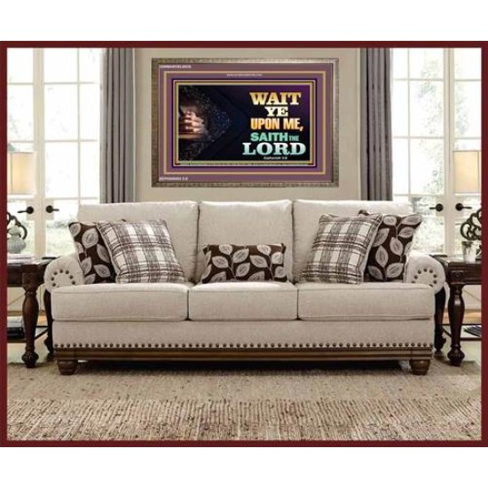 WAIT UPON THE LORD   Bible Scriptures on Forgiveness Acrylic Glass Frame   (GWMARVEL8936)   