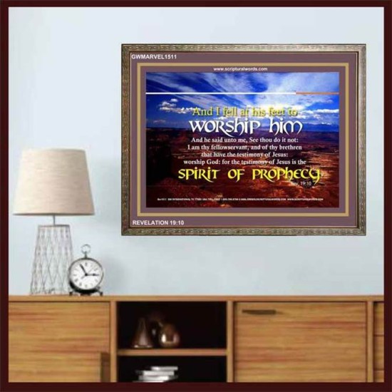 WORSHIP HIM   Custom Framed Bible Verse   (GWMARVEL1511)   