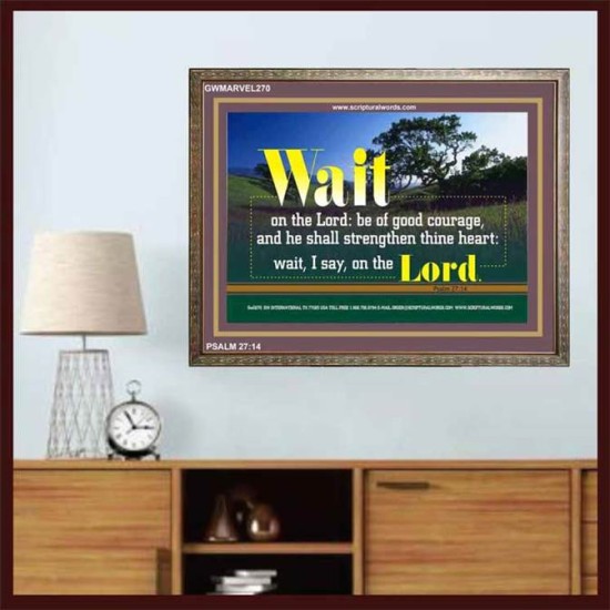 WAIT ON THE LORD   Contemporary Wall Decor   (GWMARVEL270)   