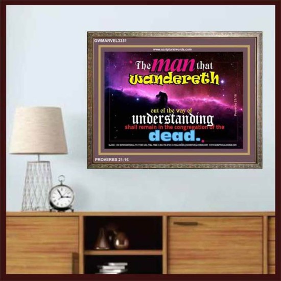 UNDERSTANDING   Inspirational Bible Verse Framed   (GWMARVEL3351)   