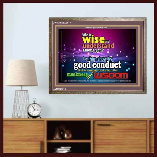 WISDOM   Scriptural Framed Signs   (GWMARVEL3817)   