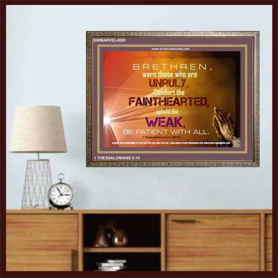 UPHOLD THE WEAK   Inspirational Wall Art Frame   (GWMARVEL4008)   