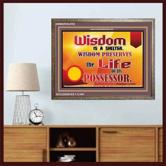 WISDOM   Framed Bible Verse   (GWMARVEL6782)   