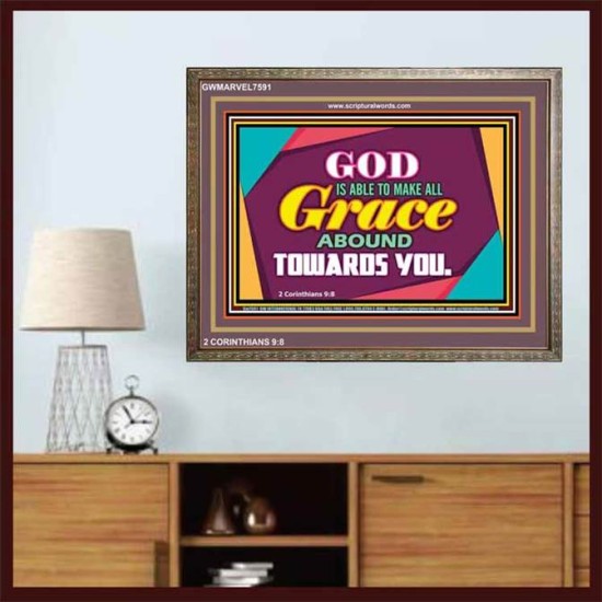 ABOUNDING GRACE   Printable Bible Verse to Framed   (GWMARVEL7591)   