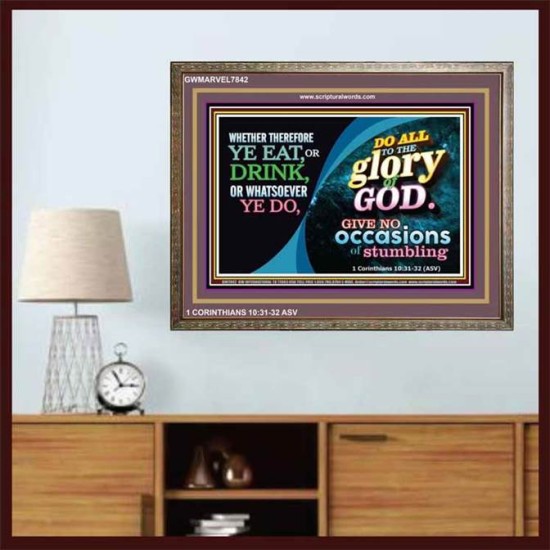 ALL THE GLORY OF GOD   Framed Scripture Art   (GWMARVEL7842)   
