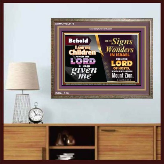 SIGNS AND WONDERS   Framed Office Wall Decoration   (GWMARVEL8179)   