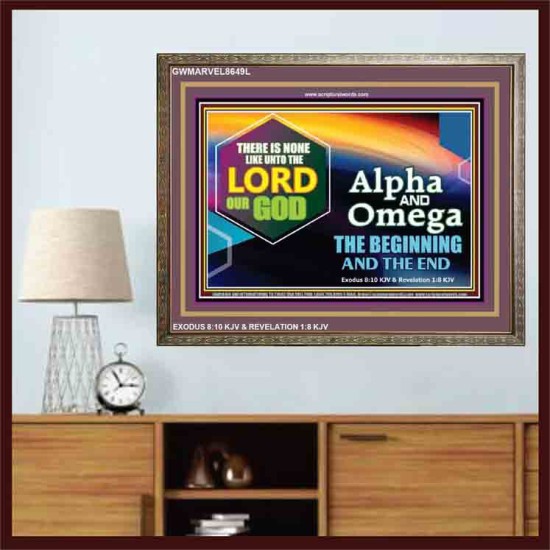 ALPHA AND OMEGA   Christian Quotes Framed   (GWMARVEL8649L)   