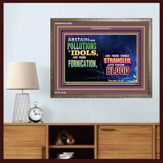 ABSTAIN FORNICATION   Inspirational Wall Art Poster   (GWMARVEL8929)   