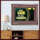 WITH GOD WE WILL TRIUMPH   Large Frame Scriptural Wall Art   (GWMARVEL9382)   