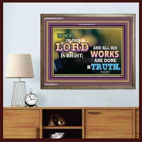 ALL HIS WORKS ARE DONE IN TRUTH   Scriptural Wall Art   (GWMARVEL9412)   