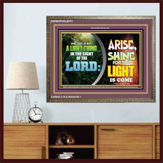 A LIGHT THING IN THE SIGHT OF THE LORD   Art & Wall Dcor   (GWMARVEL9474)   