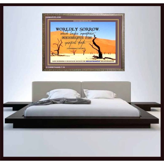 WORDLY SORROW   Custom Frame Scriptural ArtWork   (GWMARVEL4390)   