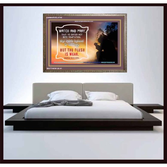 WATCH AND PRAY   Scripture Art Prints Framed   (GWMARVEL4746)   