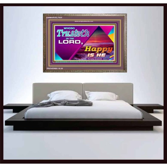 TRUST IN THE LORD   Framed Bedroom Wall Decoration   (GWMARVEL7920)   