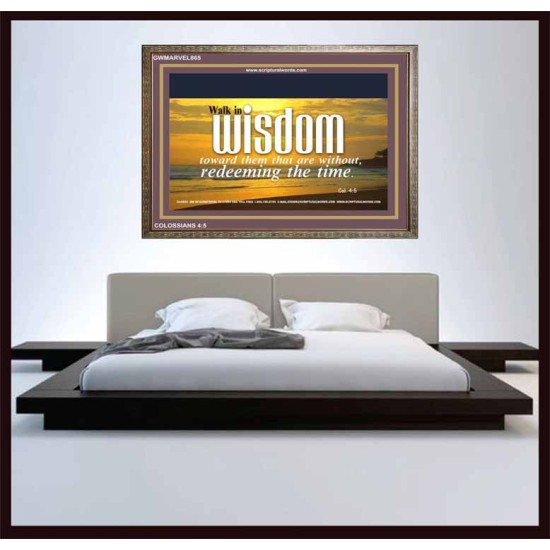 WALK IN WISDOM   Bible Verse Wall Art   (GWMARVEL865)   