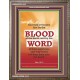 AWESOME POWER IN THE BLOOD OF THE LAMB   Large Frame Scripture Wall Art   (GWMARVEL025)   