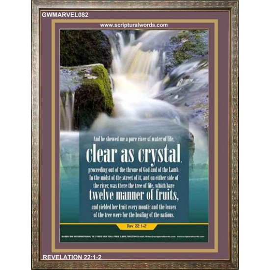 WATER OF LIFE   Christian Quotes Framed   (GWMARVEL082)   