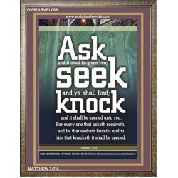 ASK, SEEK AND KNOCK   Contemporary Christian Poster   (GWMARVEL089)   