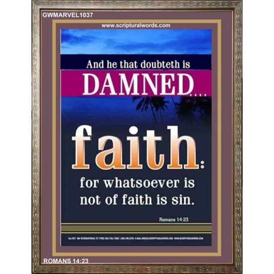 AVOID DOUBT TRUST IN THE LORD   Scripture Art Prints   (GWMARVEL1037)   