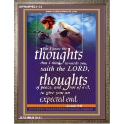 THE THOUGHTS OF PEACE   Inspirational Wall Art Poster   (GWMARVEL1104)   